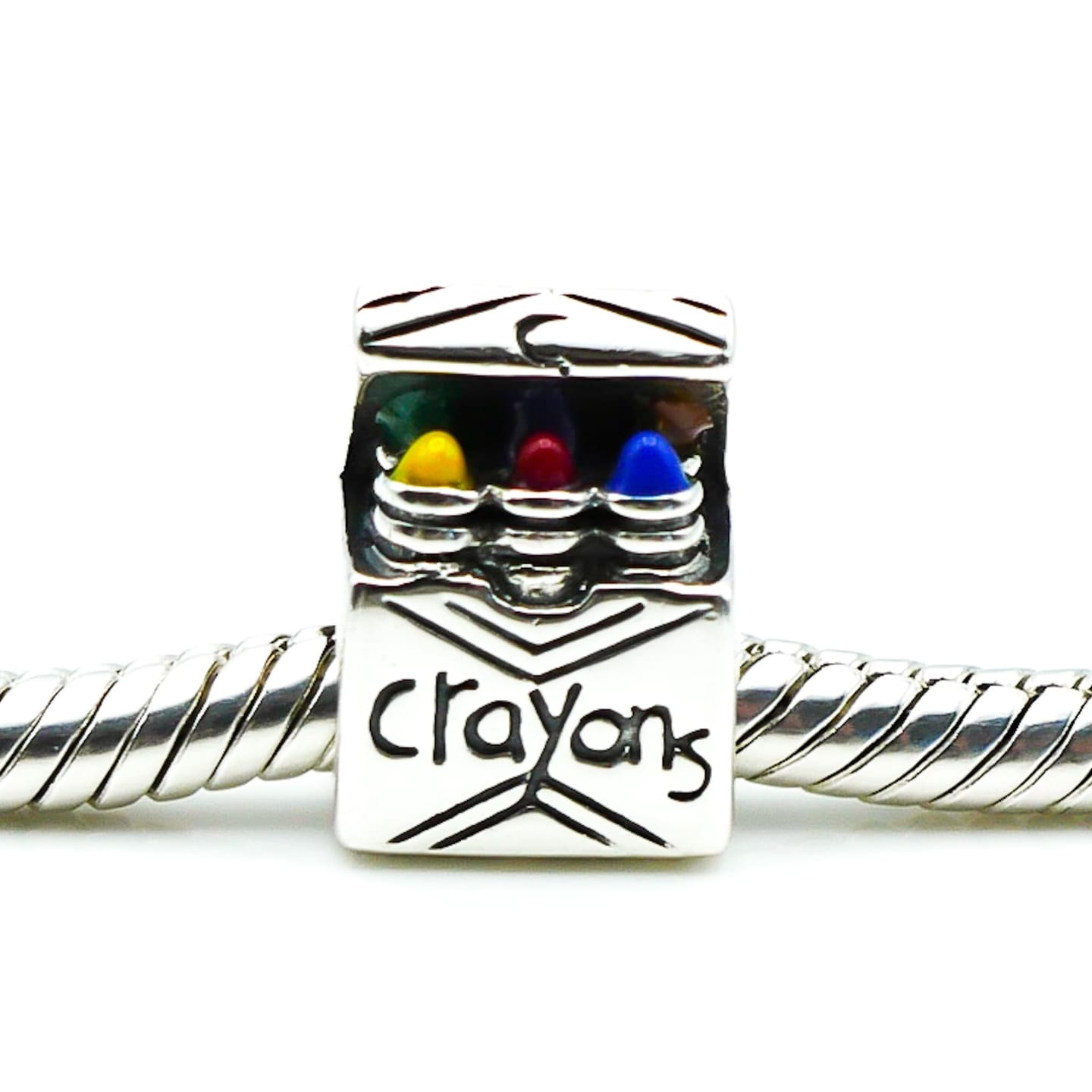 Customer photo review of CHAMILIA Box of Crayons Sterling Silver Charm