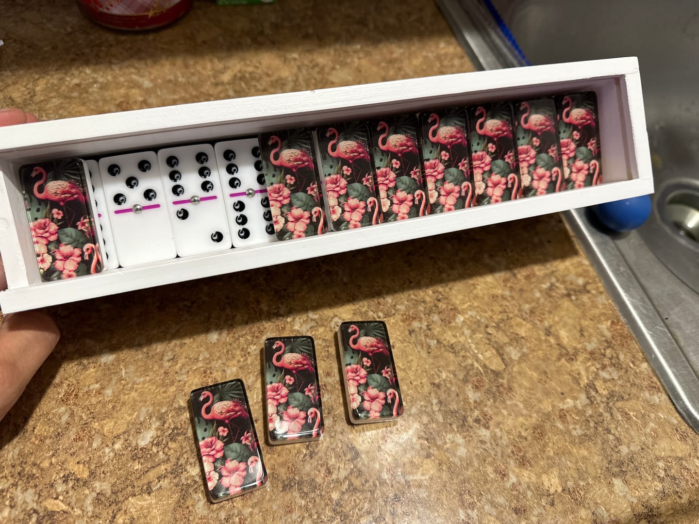 Customer photo review of Flamingo Dominos
