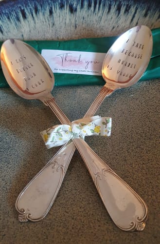 Customer photo review of Vintage Silver Hand-stamped spoon