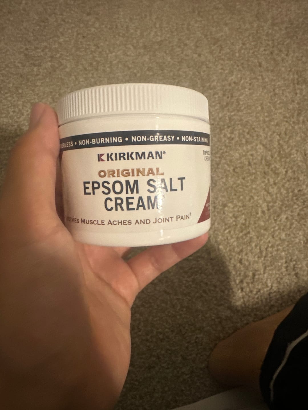 Customer photo review of Epsom Salt Cream