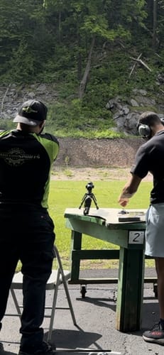 Customer photo review of 12" X 20" X 3/8" AR500 Steel Bullseye Torso Target