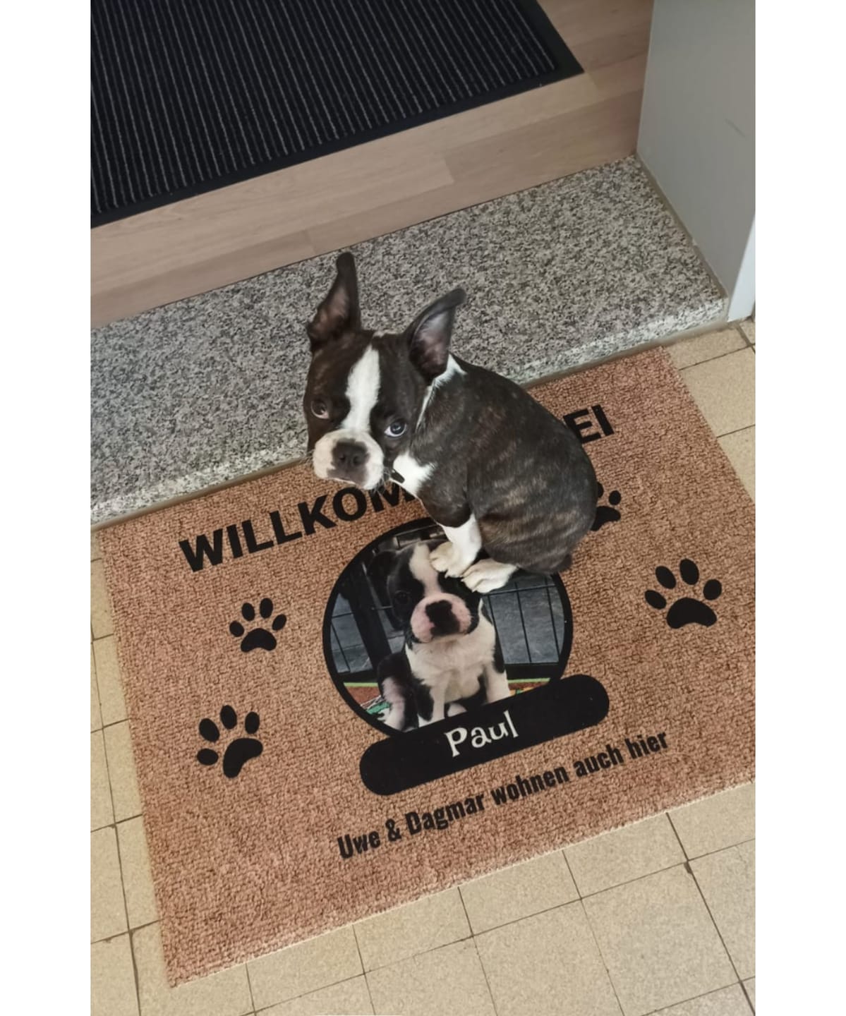 Customer photo review of Willkommen bei... "Balu" - Personalisierte Fußmatte mit Fotoupload