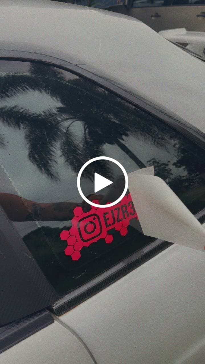 Customer video review of Custom Instagram Name Hexagon Pattern Sticker