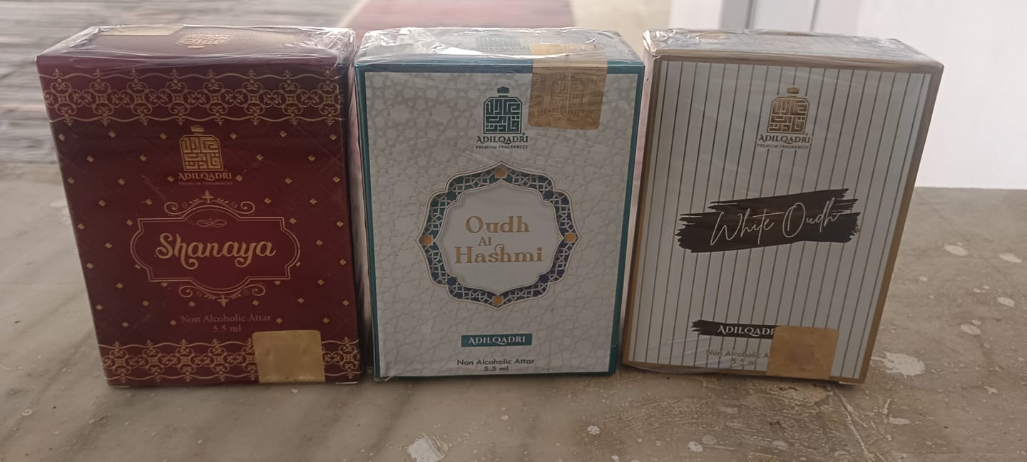 Customer photo review of 3 Pcs Attar Set Shanaya, White Oudh And Oudh Al Hashmi 5.5 Ml Each