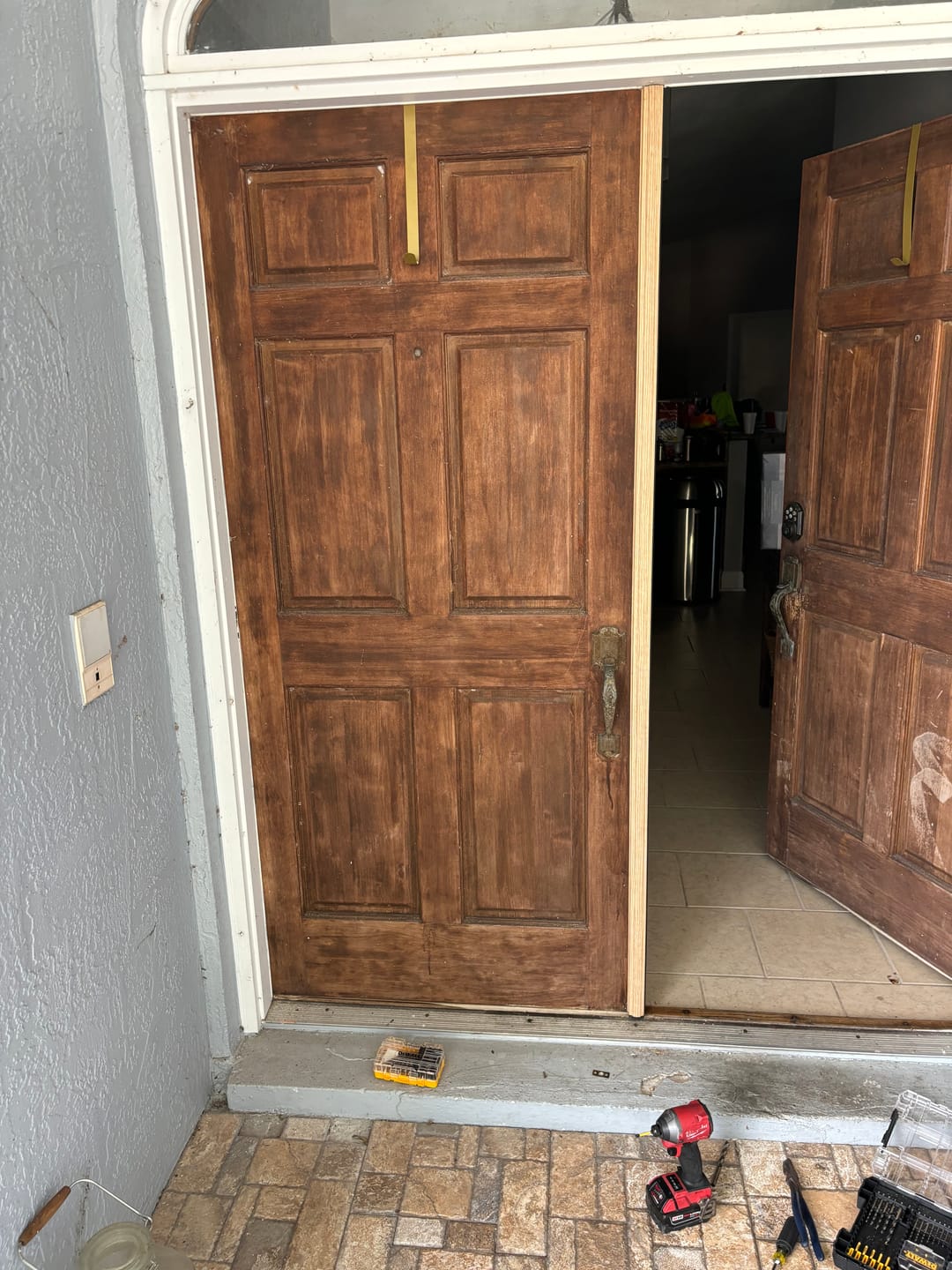 Customer photo review of Thermal Aluminum Astragal (Bronze Stainable)