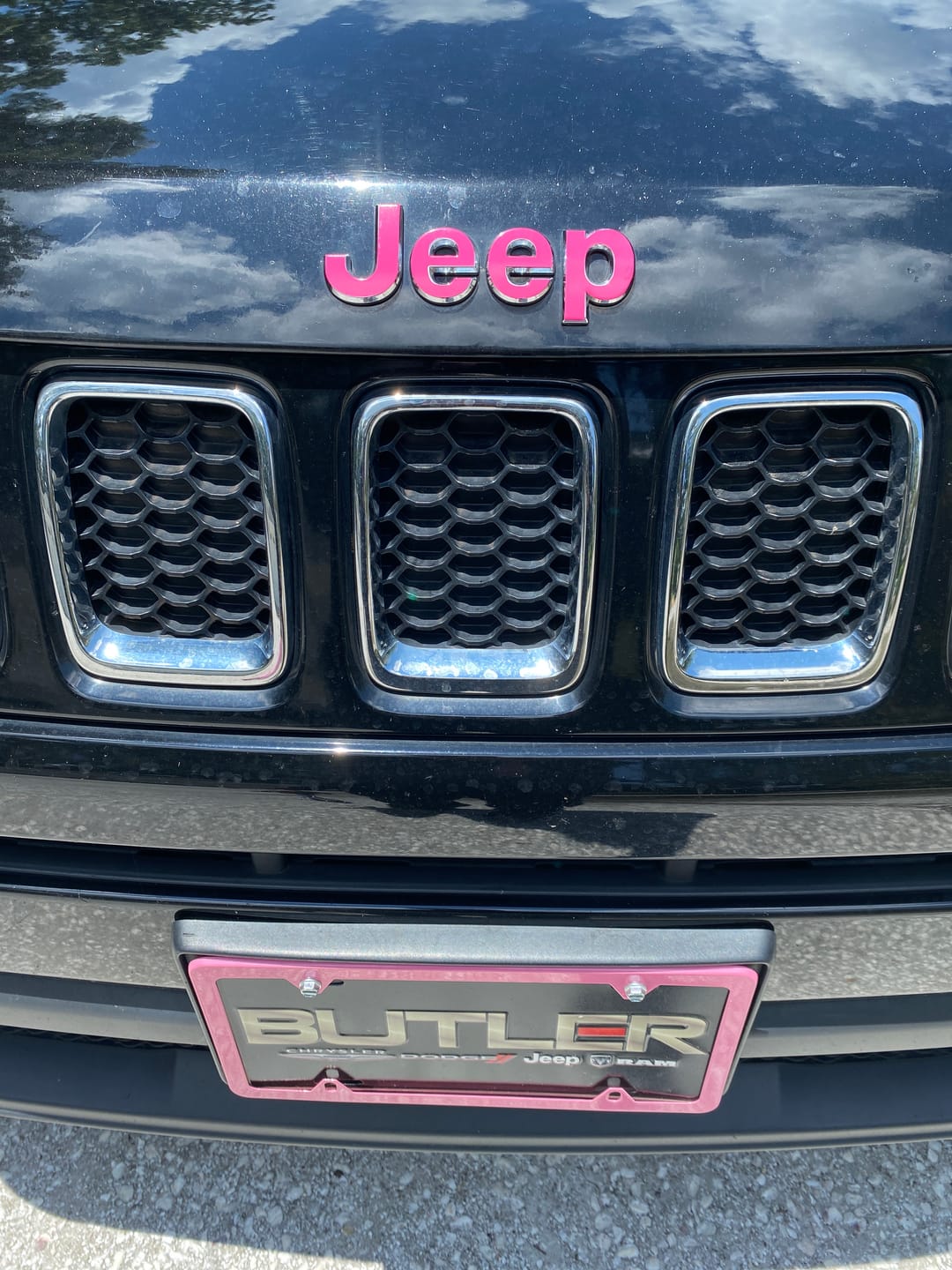 Customer photo review of JEEP Emblem Overlay Decals – Solid Colors | Fits 2014+ Jeep Compass