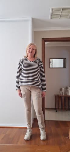 Customer photo review of Stella Patch High Rise Slim Leg Jean - Natural