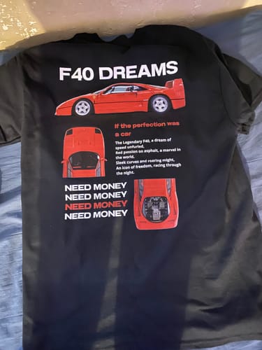 Customer photo review of F40 DREAMS UNISEX T-SHIRT