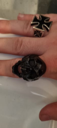 Customer photo review of Skull Rider Black Ring