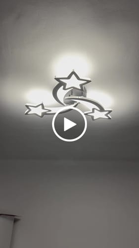 Customer video review of Lustra LED Mini STAR BLACK Echivalent 400W Telecomanda