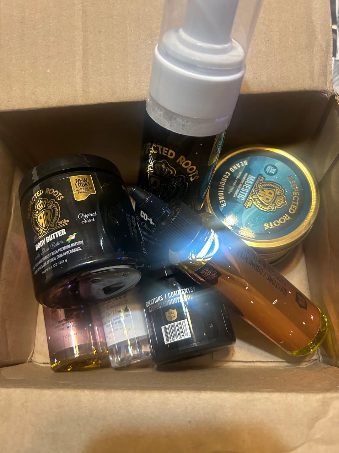 Customer photo review of Hair Oil & Hair Moisturizer Kit