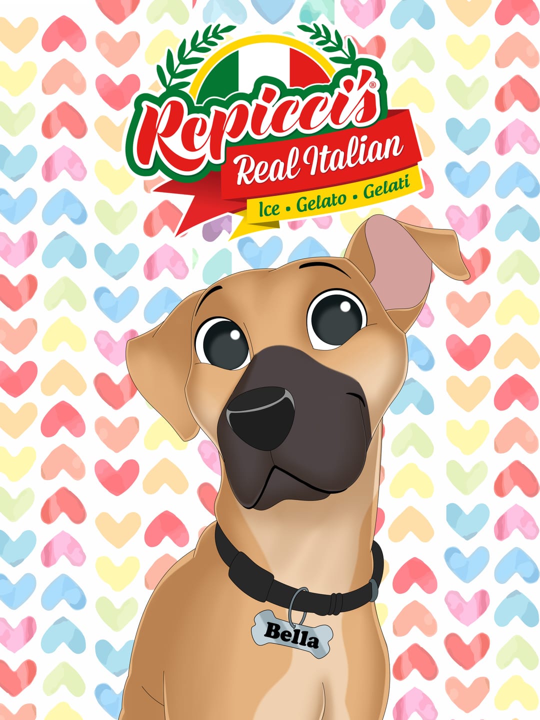 Customer photo review of Custom Cartoon: Framed Pet Portrait