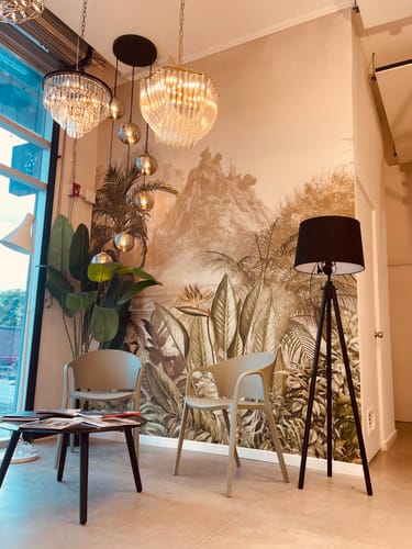 Customer photo review of Papel Mural Oasisland