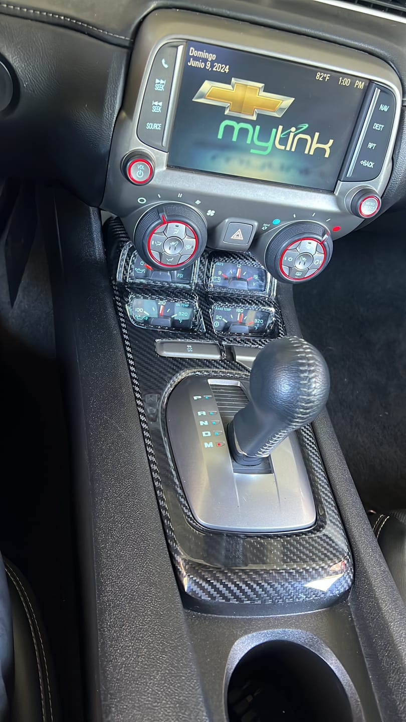 Customer photo review of Interior Carbon Fiber Center Console Cover for 2010-2015 Chevy Camaro