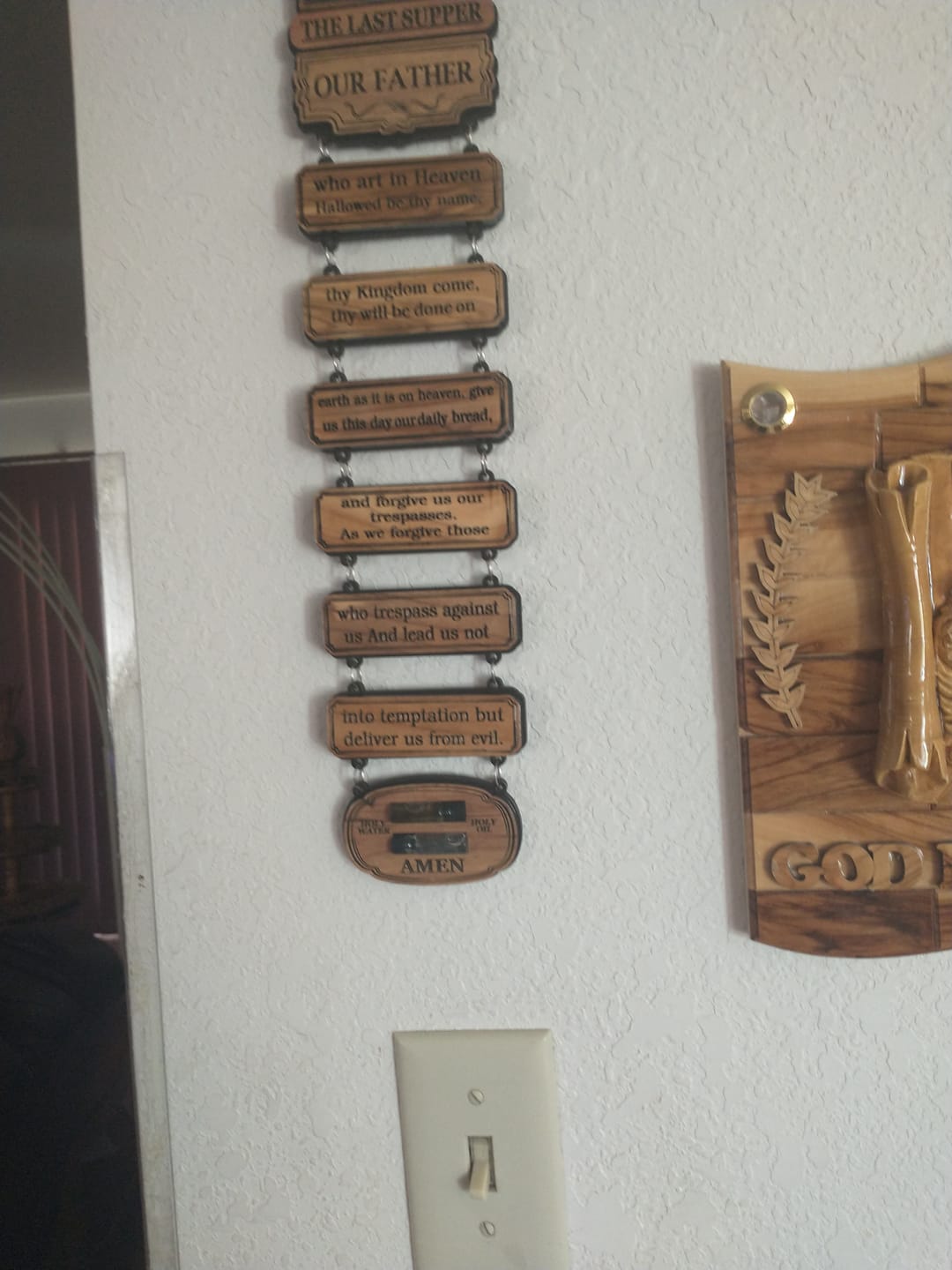 Customer photo review of Last Supper God Bless Our Home Wall Hanging