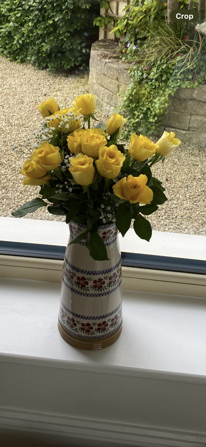 Customer photo review of Large Tapered Vase  Old Rose