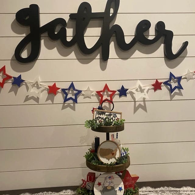 Customer photo review of Rustic 4th Of July Tiered Tray Decor Bundle