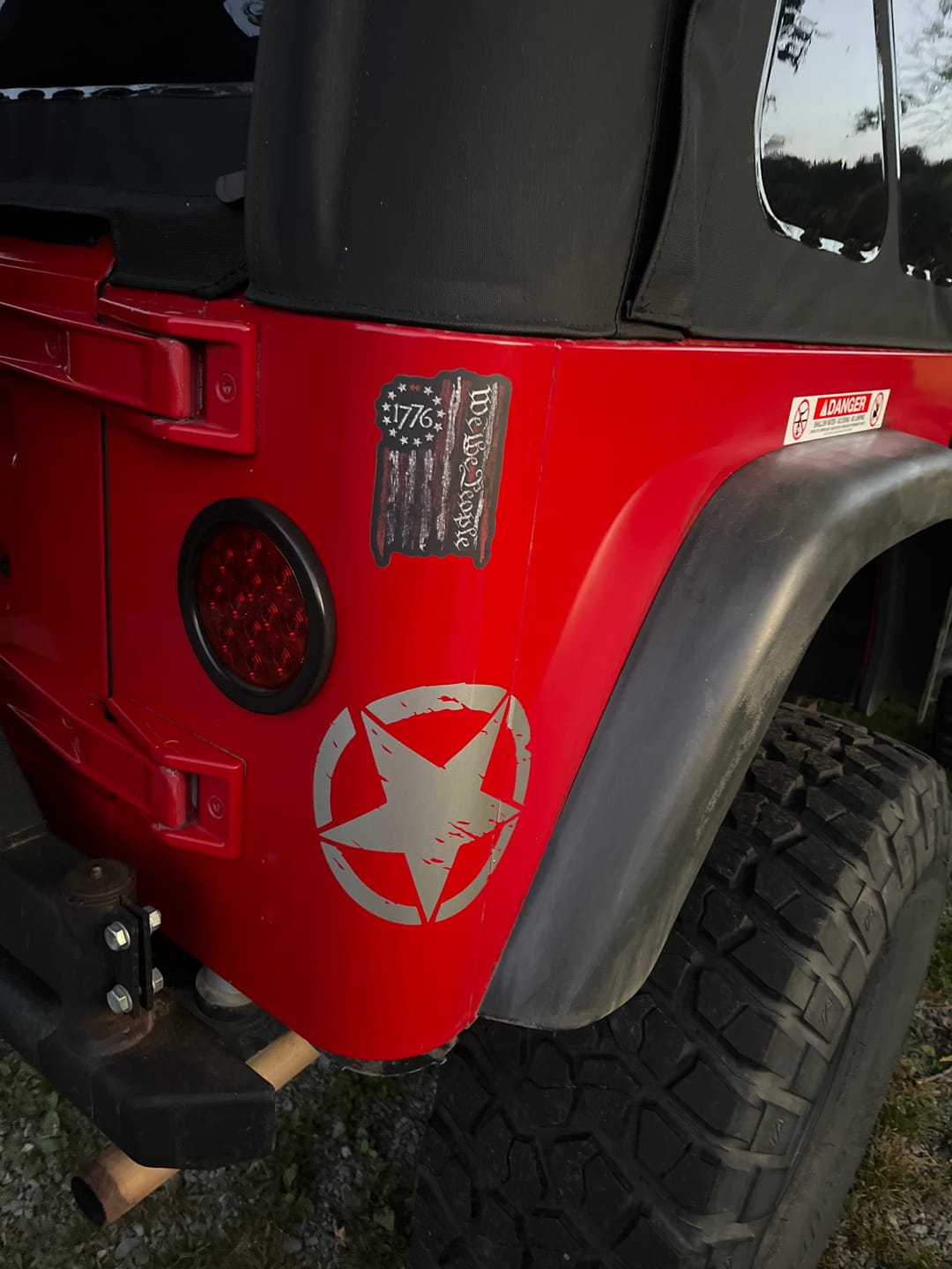 Customer photo review of We The People 1776 Flag Decal