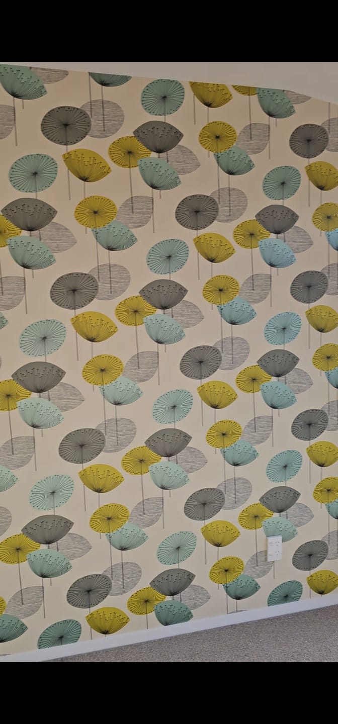 Customer photo review of Dandelion Clocks Wallpaper - 6 x Colours