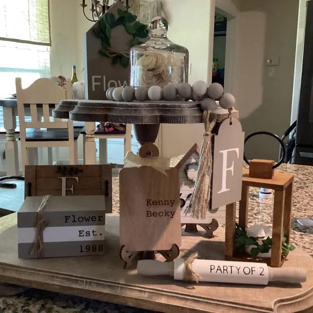 Customer photo review of Mini Tiered Tray Decor Easel