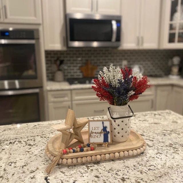 Customer photo review of Rustic 4th Of July Tiered Tray Decor Bundle