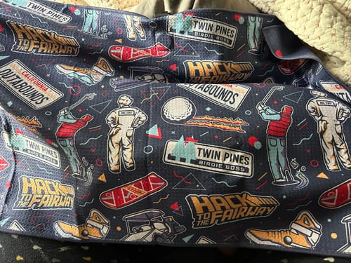 Customer photo review of Hack To The Fairway - Magnetic Golf Towel