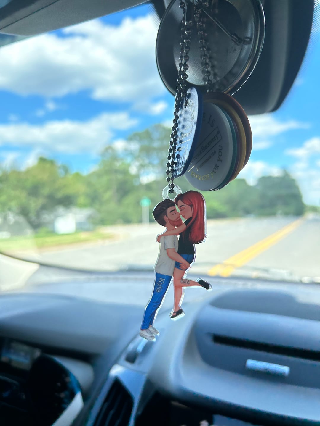 Customer photo review of Doll Couple Kissing Hugging  Personalized Ornament