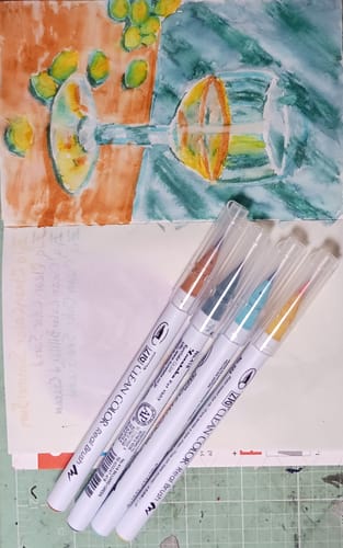 Customer photo review of SketchBox exclusive Zig Clean Color Real Brush Set