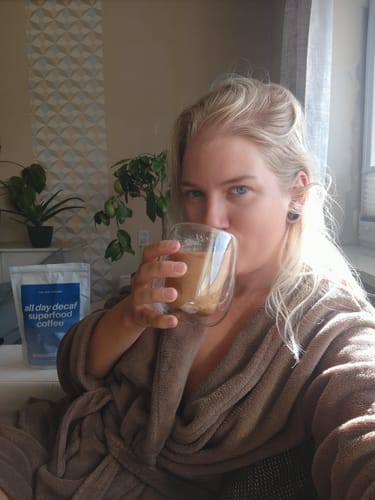 Customer photo review of All Day Decaf Superfood Coffee