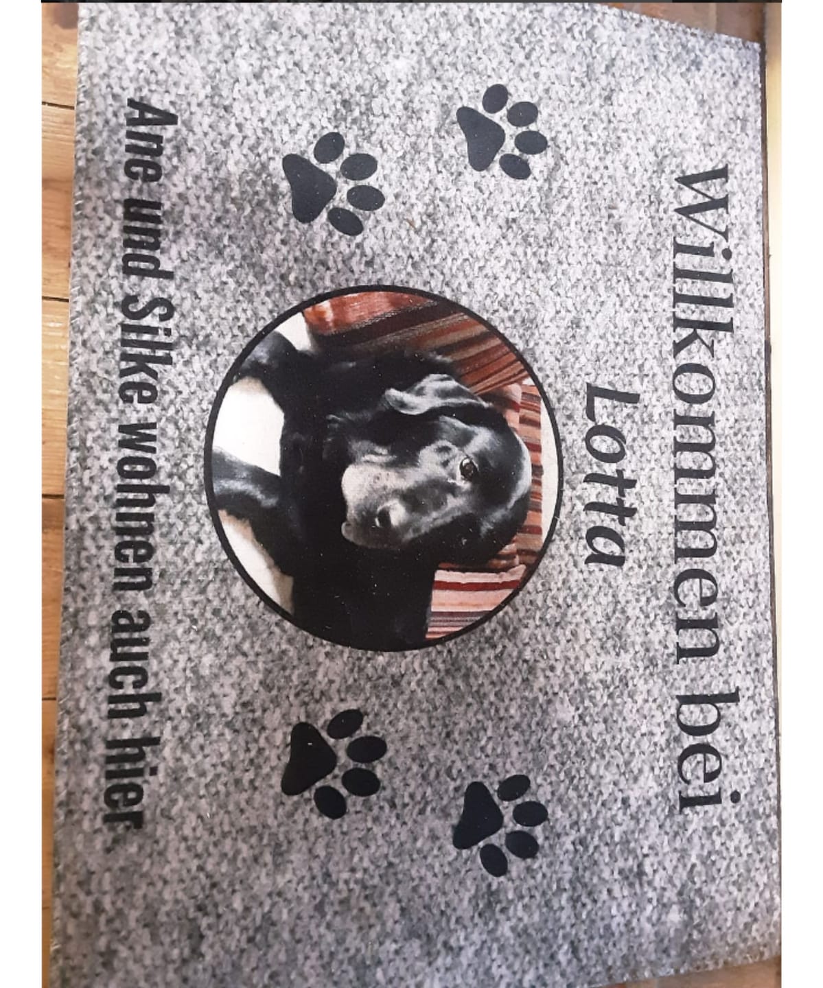 Customer photo review of Willkommen bei... "Balu" - Personalisierte Fußmatte mit Fotoupload