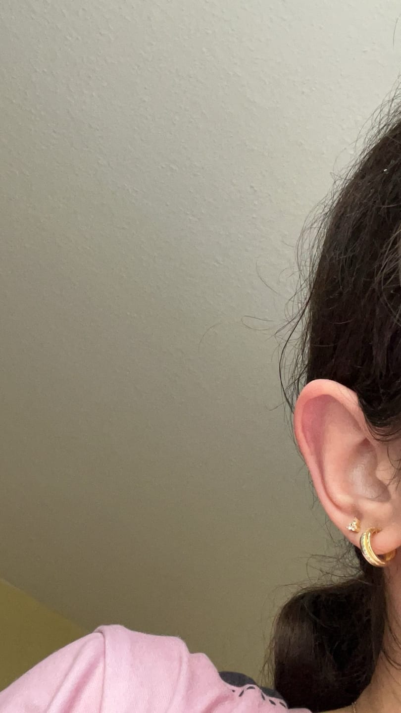 Customer photo review of Three Stones Ohrstecker | Titan
