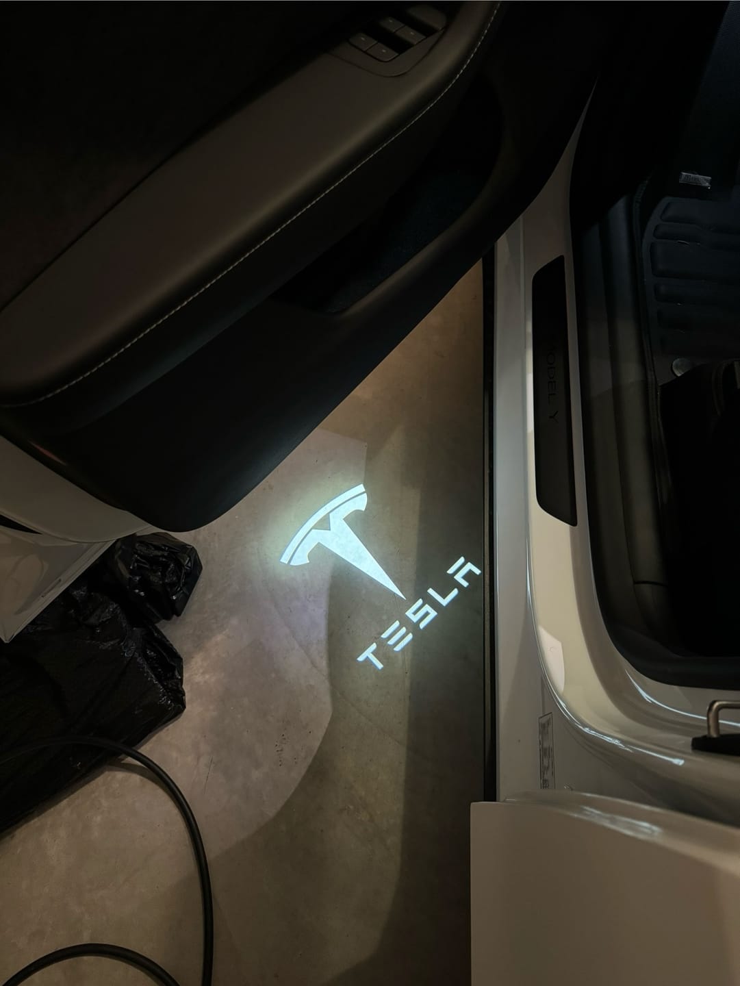 Customer photo review of TPARTS Welcome Door Light for Tesla Model 3 & Y