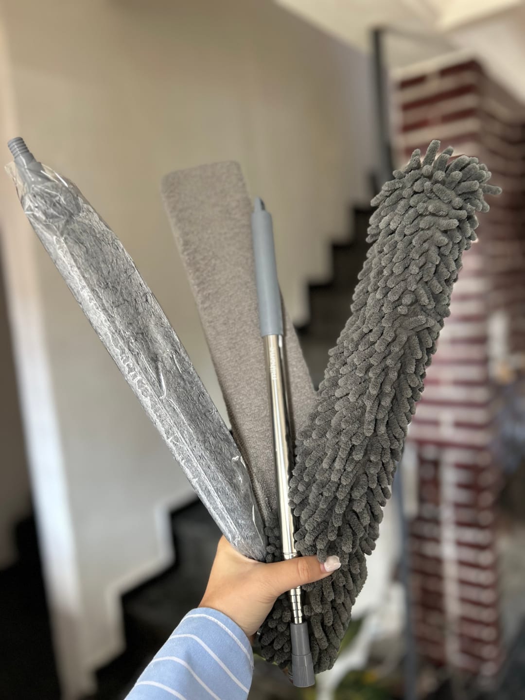 Customer photo review of Plumero Extensible de Microfibra 3 Cabezales Milhome