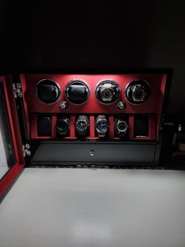 Customer photo review of Classic&Modern Watch Winder with Storage Organizer Case Quiet Mabuchi Motor