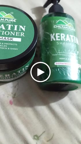Customer video review of Keratin Conditioner Hair Mask – Nourishes Hair, Anti – Frizz, Restores Damage Hair & Makes Hair Shiny & Straight