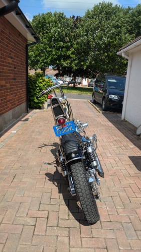 Customer photo review of 1986 CALIFORNIA MOTORCYCLE LICENSE PLATE 4"x7" (100mm x 180mm)