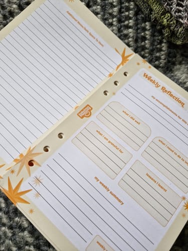 Customer photo review of Weekly Reflection Insert