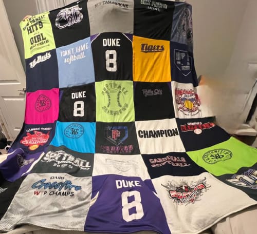 T-shirt quilt featuring duke university, tigers by Danielle from NC