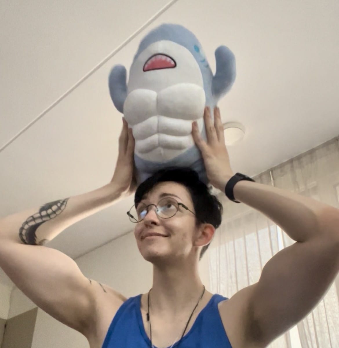 Customer photo review of Buff Shark Plushies