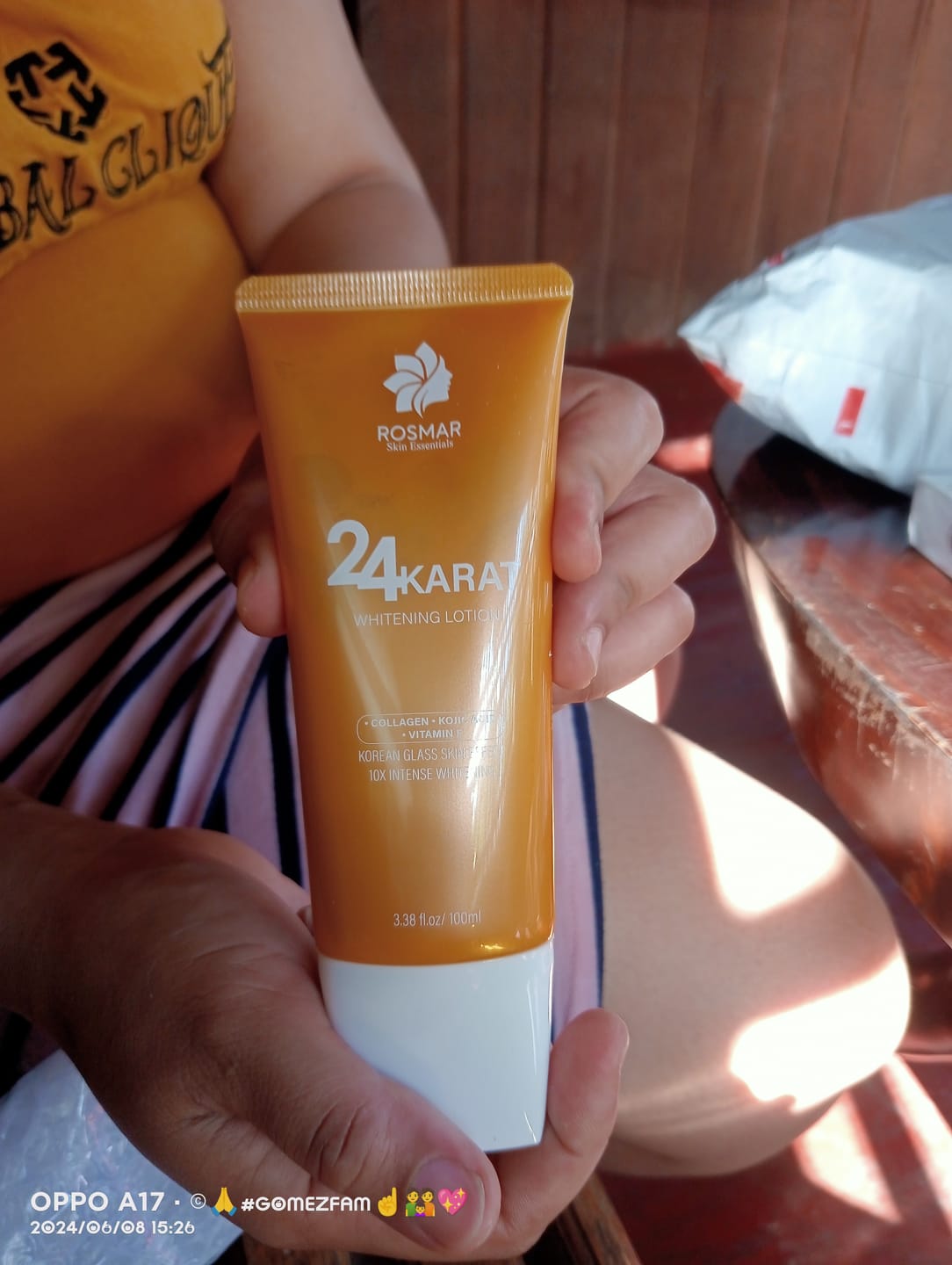 Customer photo review of Rosmar 24K Gold Whitening Lotion