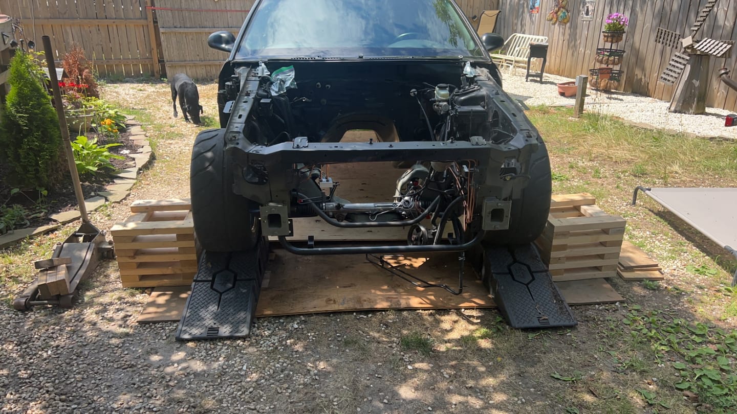 Customer photo review of 1994-04 Mustang SN95 Edge Lower Radiator Support and Intercooler Mounting System (Bolt In/Weld In)