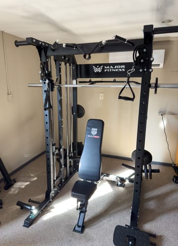 Customer photo review of Major Fitness B52 All-In-One Home Gym Smith Machine