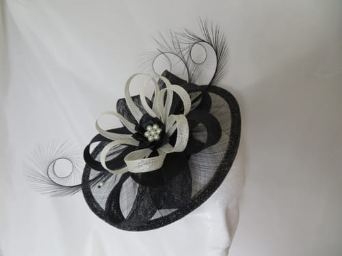 Customer photo review of Sinamay Gathered Fascinator Base 20x28cm HA057