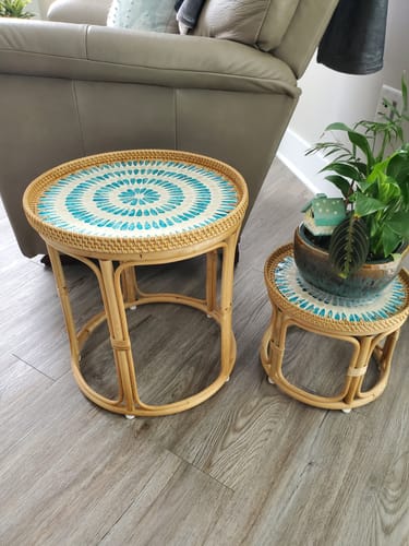 Customer photo review of Serene Rattan Table Set