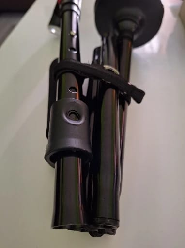 Customer photo review of Gehstock alu schwarz mit alarm, led, 4 punkt fuß, faltbar