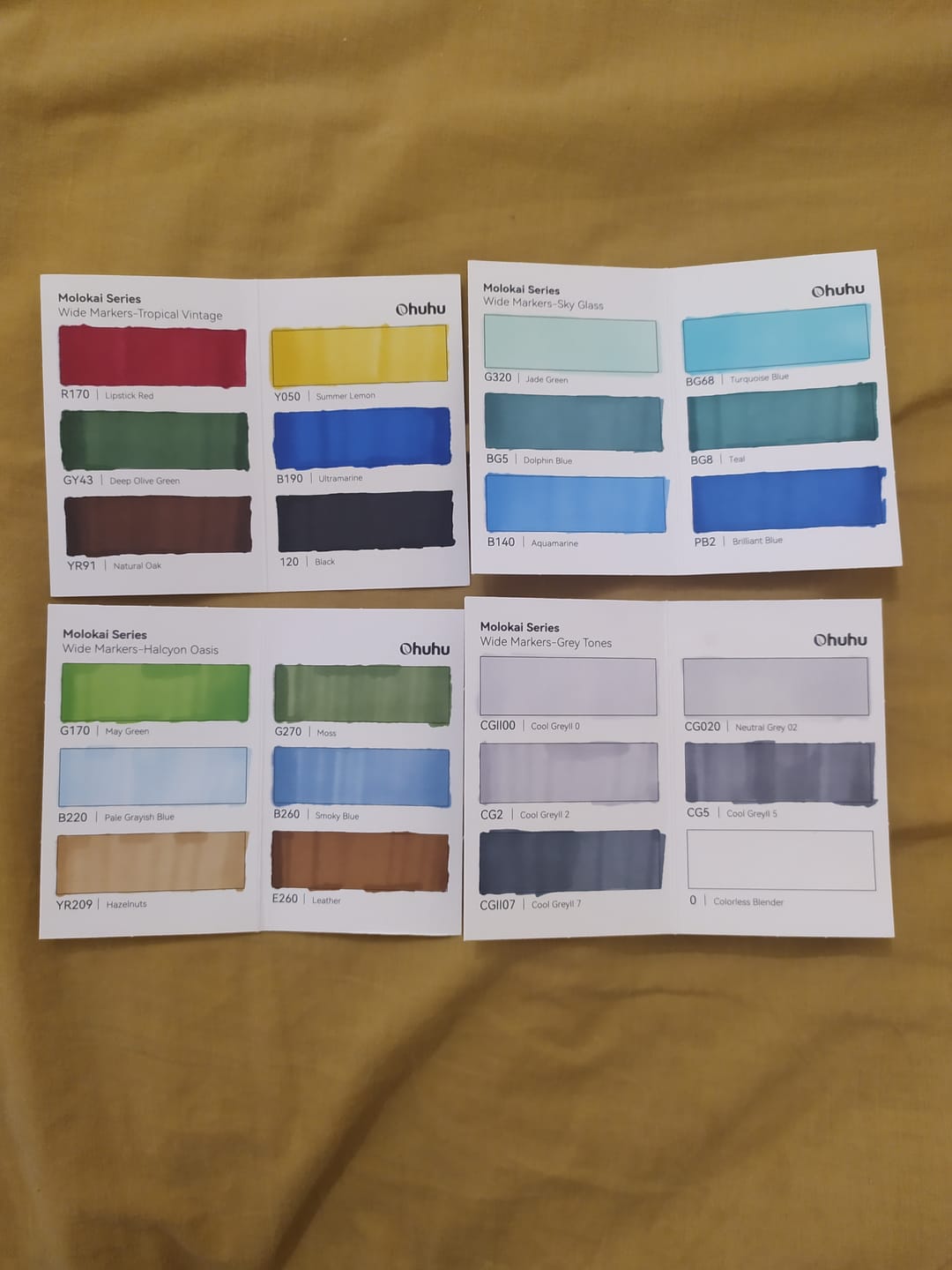 Customer photo review of Ohuhu Molokai Four Tones Extra-wide Tip Alcohol Art Markers