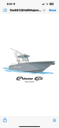 Customer photo review of Custom Digital Boat Artwork