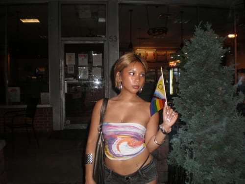 Customer photo review of MICRO MINI SHORTS (BLACK DENIM)