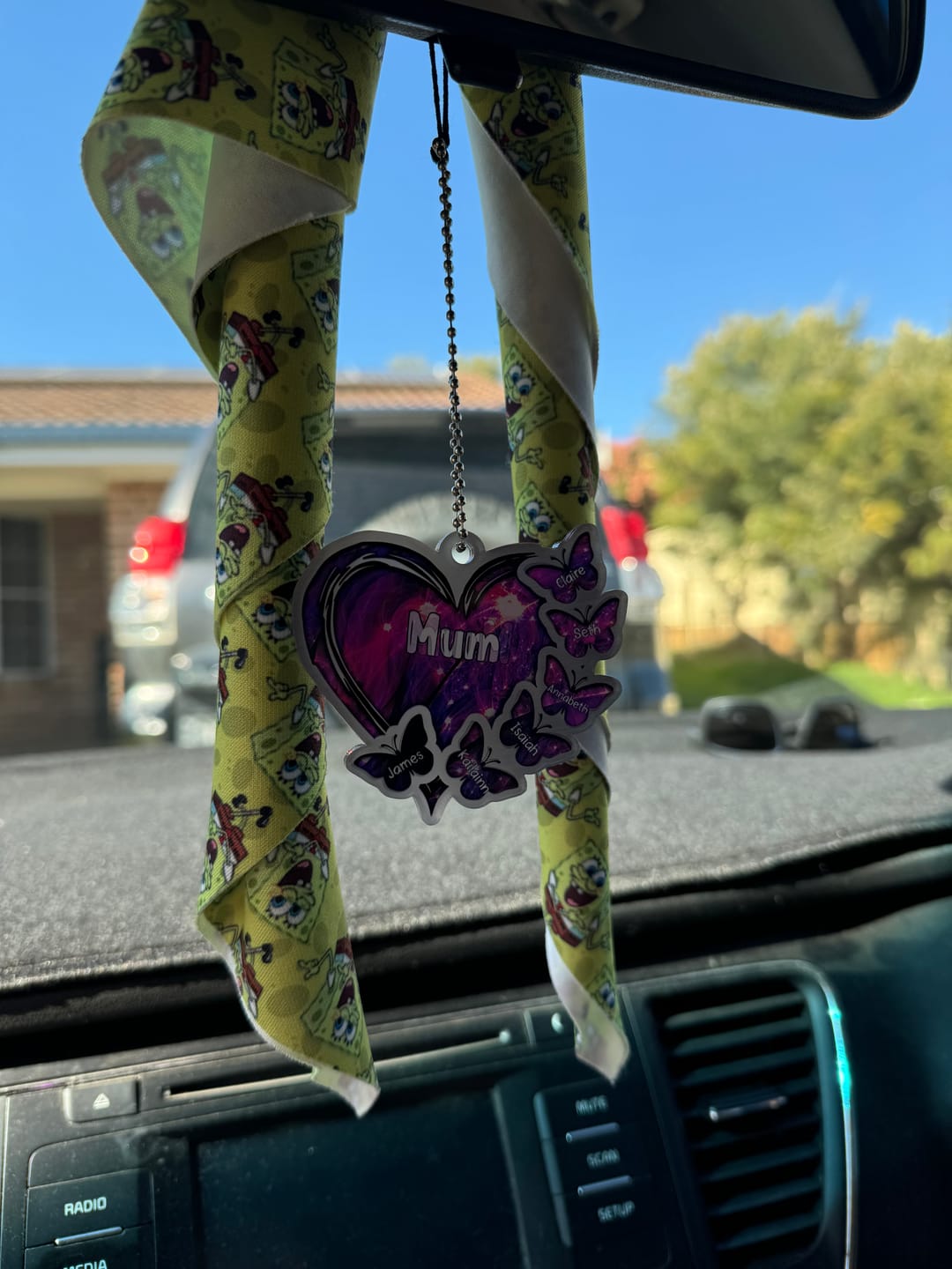 Customer photo review of Sparkling Grandma- Mom Heart Butterfly Kids, Multi Colors Personalized Ornament