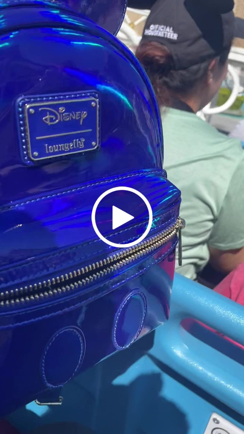 Customer video review of Loungefly Disney Mickey Mouse Holographic Series Mini Backpack: Sapphire - 707 Street Exclusive